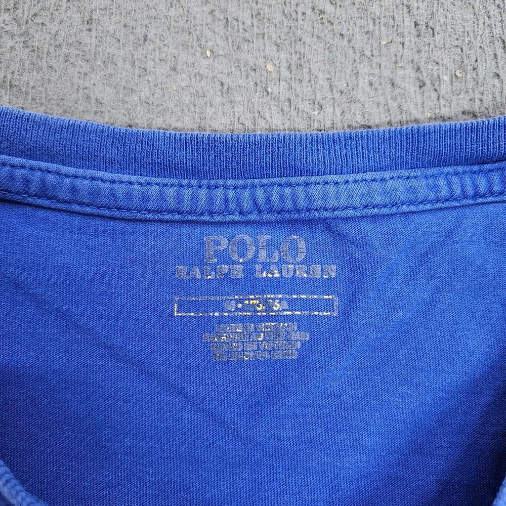 Polo Ralph Lauren Mens Royal Blue Cotton Crew Neck Pony Logo T-Shirt Large